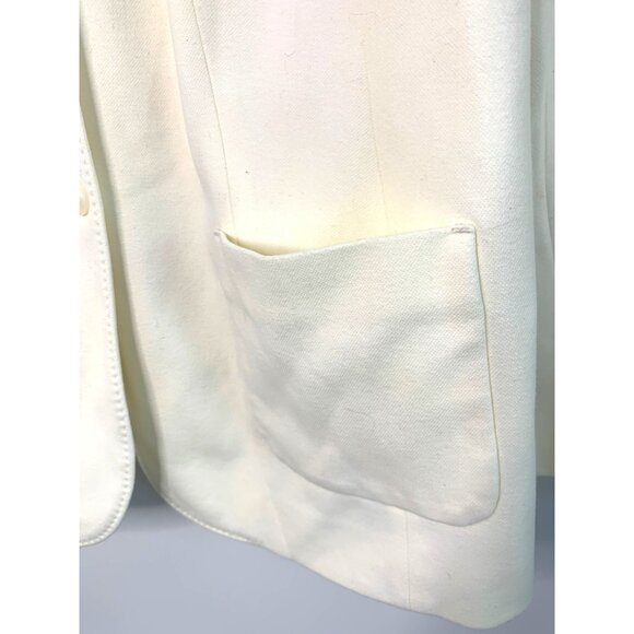 Talbots Aberdeen Women's Plus Size Blazer Jacket 18W White 7366 NWT $179 Pockets - Picture 6 of 10